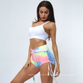 Roupas de ginástica Novo short sexy shorts esportes femininos usam shorts de fitness da cintura alta da cintura